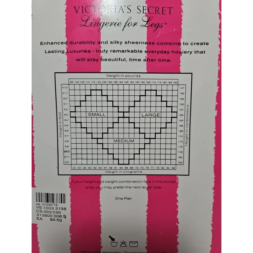 Victoria's Secret Lasting Luxuries Sheer To Waist CREAM‎ Pantyhose Size S Silky